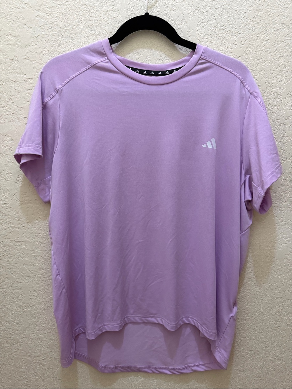 Adidas Women’s XL Aeroready Lilac Purple High Low Active Tee JL6235